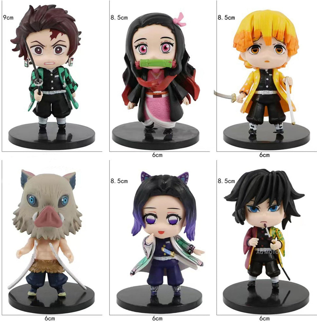 Demon Slayer 6 Character Set 10cm Height