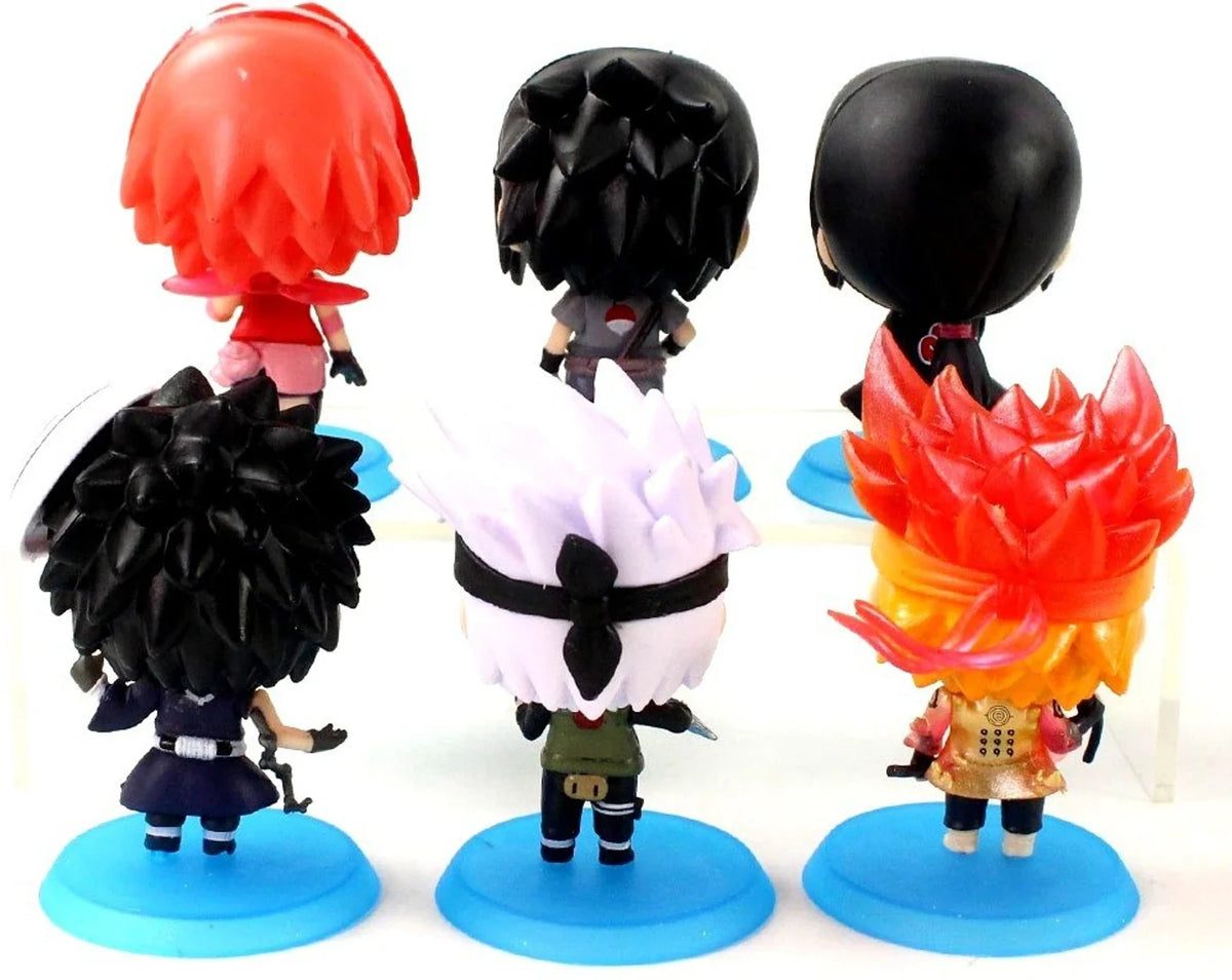 Naruto Miniature 8cm Blue Base Set of 6pcs