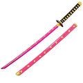 Demon Slayer Kokushibu Wooden LED Katana | Pink and Black | 104cm