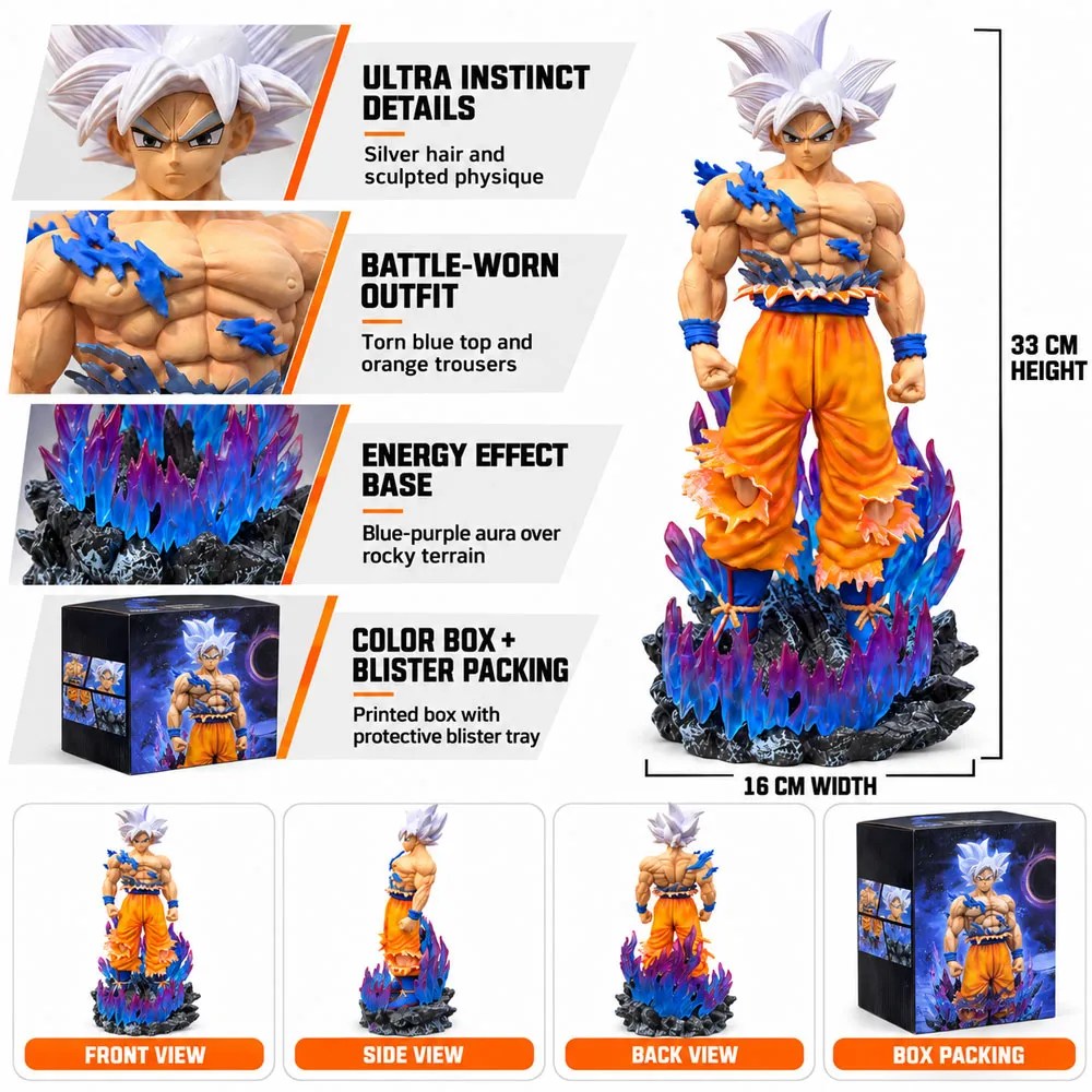 Goku Ultra Instinct 33cm Action Figure (Blister+Box)