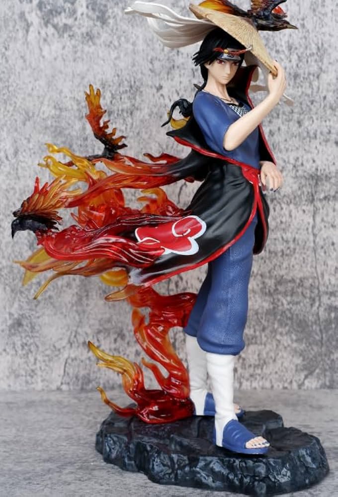 Itachi Uchiha Akatsuki Flame Standing 31cm Figure (Blister+Box)