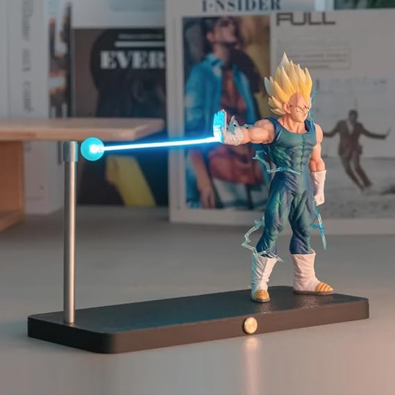 DBZ Vegeta Magnetic Night Light Action Figure with LED Energy Beam | 16 cm with Magnetic Base