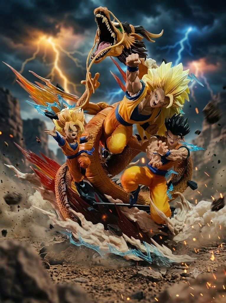 DBZ Goku Fight Scene Action Figure 30cm (Box Packing)