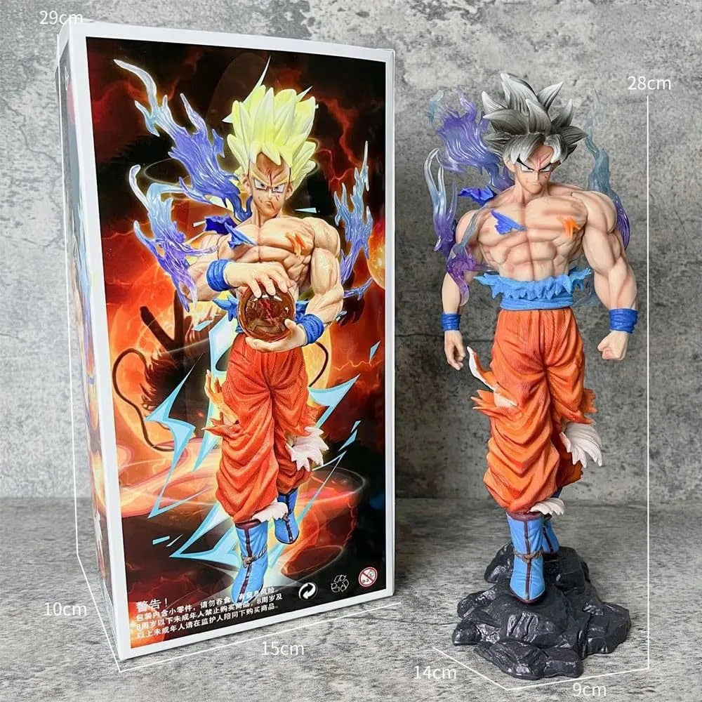 Goku Grey Hair Standing On Stone 29cm Figure