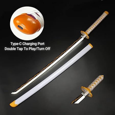 Demon Slayer Zenitsu Led Katana Wooden Sword