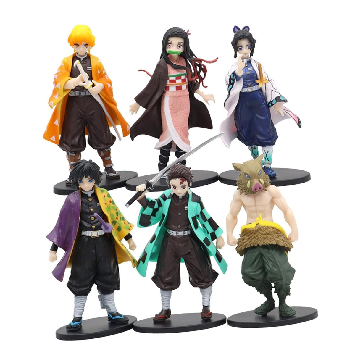 Demon Slayer 6pcs Character Set 15cm Action Figure