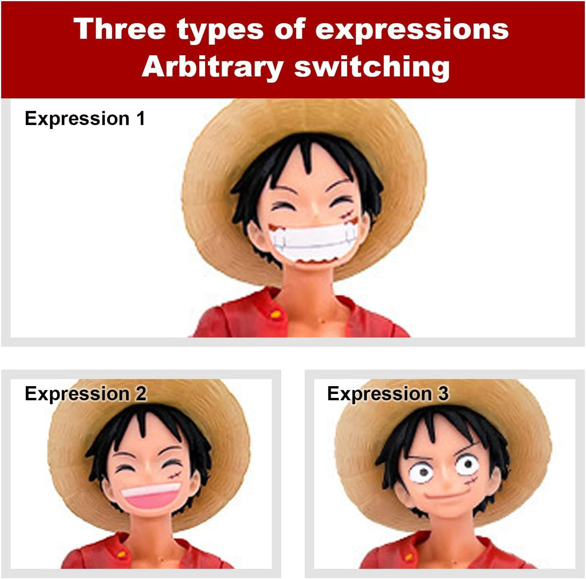 One Piece Luffy 26.5 Standing Figure With Double Face