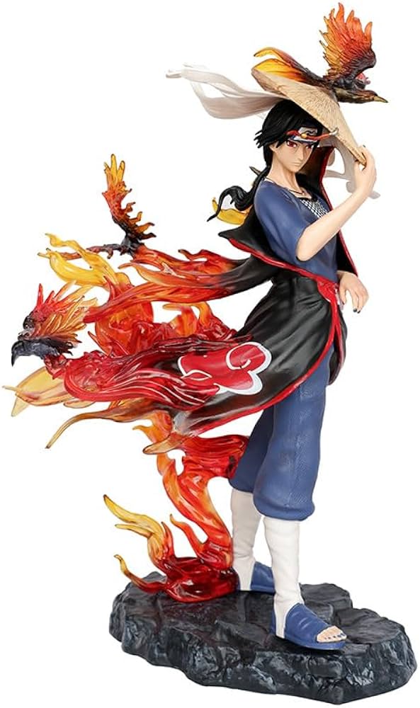Itachi Uchiha Akatsuki Flame Standing 31cm Figure (Blister+Box)