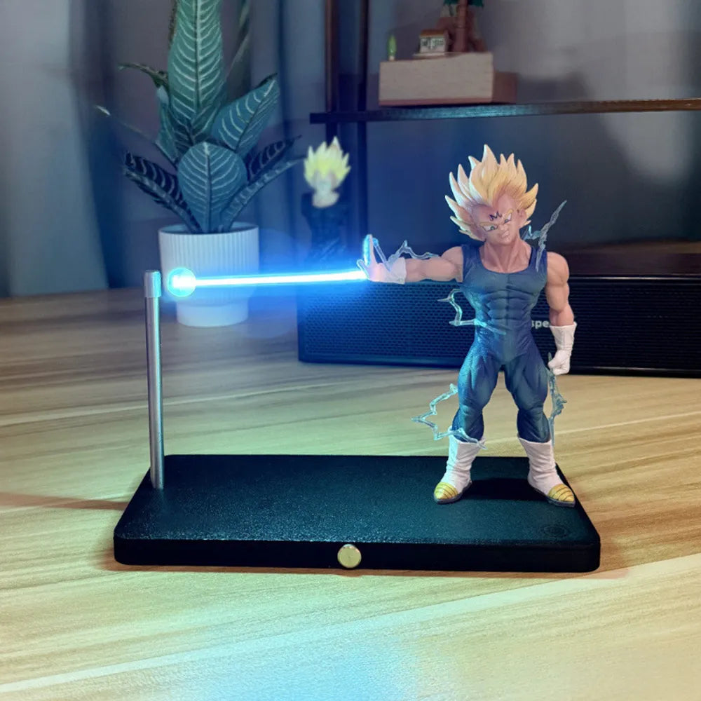 DBZ Vegeta Magnetic Night Light Action Figure with LED Energy Beam | 16 cm with Magnetic Base
