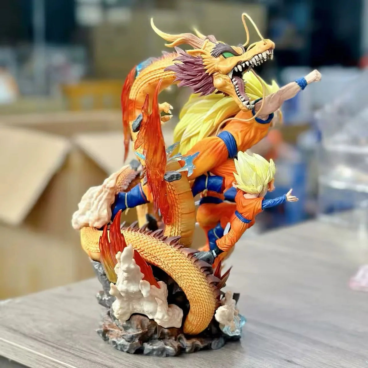 DBZ Goku Fight Scene Action Figure 30cm (Box Packing)