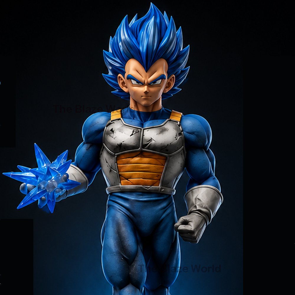 Super Saiyan Vegeta Blue LED Base 34cm Premium Figure