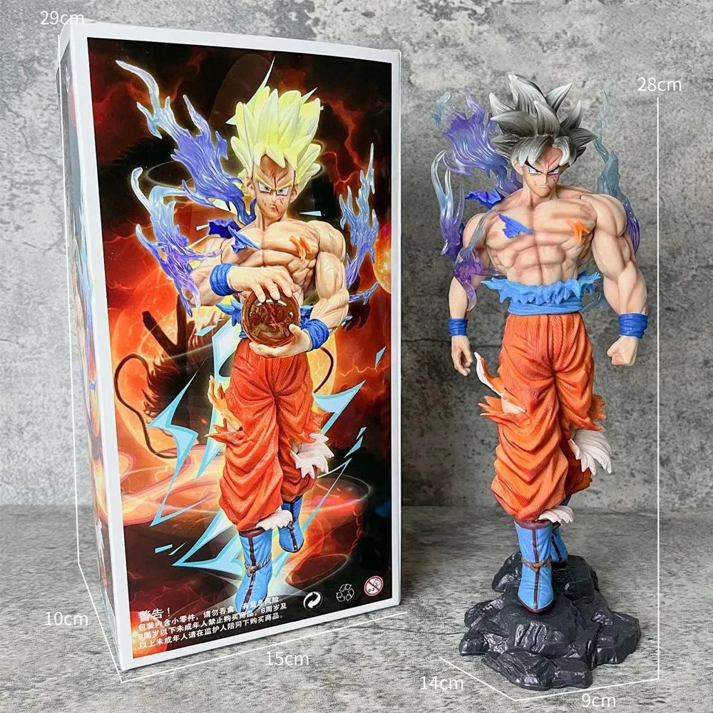 Goku Grey Hair Standing On Stone 29cm Figure