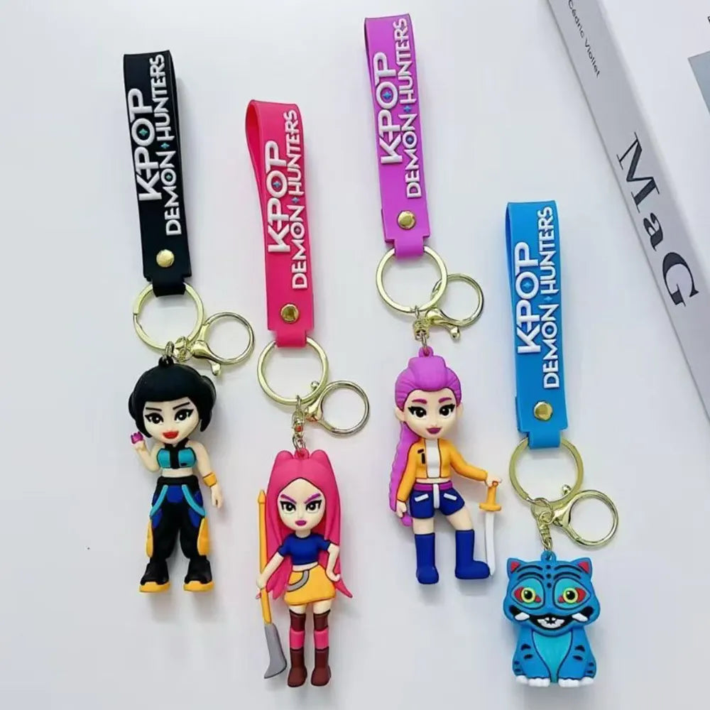 Demon Hunter K Pop Collection of 4 Keychains