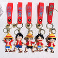 One Piece Luffy 5 Design Set 3D Keychain