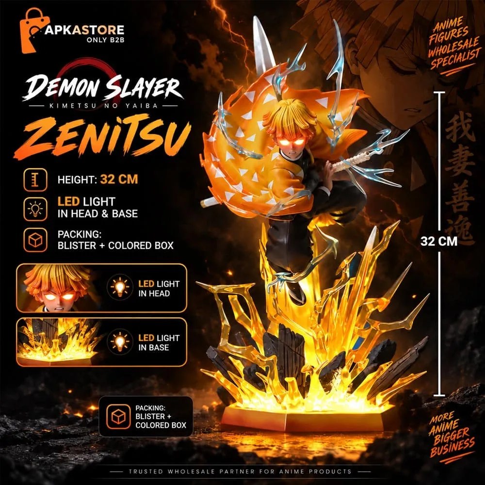 Zenitsu Agatsuma 32cm Figure With Light